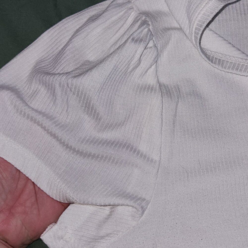 Torrid Ribbed White Tee - Picture 3 of 4